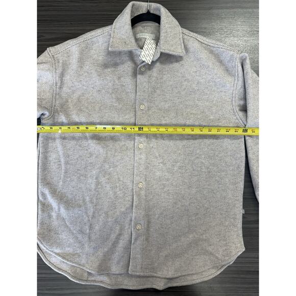 Urban Outfitters Standard Cloth Heavy Gray Button Flannel Shirt Men’s Size S NWT - Picture 3 of 7